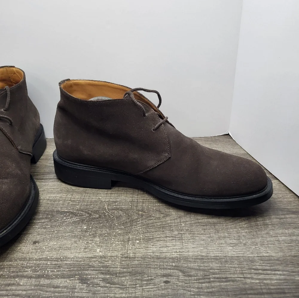 Lanciotti De' Verzi Brown Sude Boots Made in Italy US size 11.5 EU 44.5